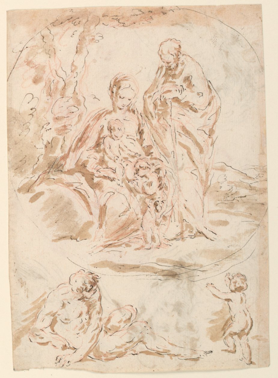 A Szent Család alkotó: Giovanni Benedetto Castiglione