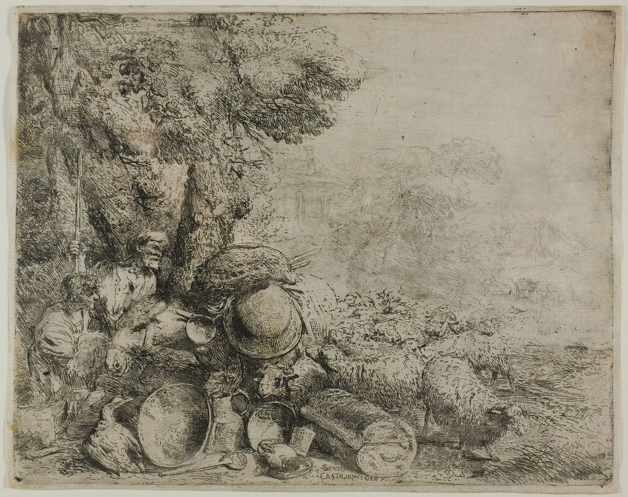 A túlterhelt szamár alkotó: Giovanni Benedetto Castiglione