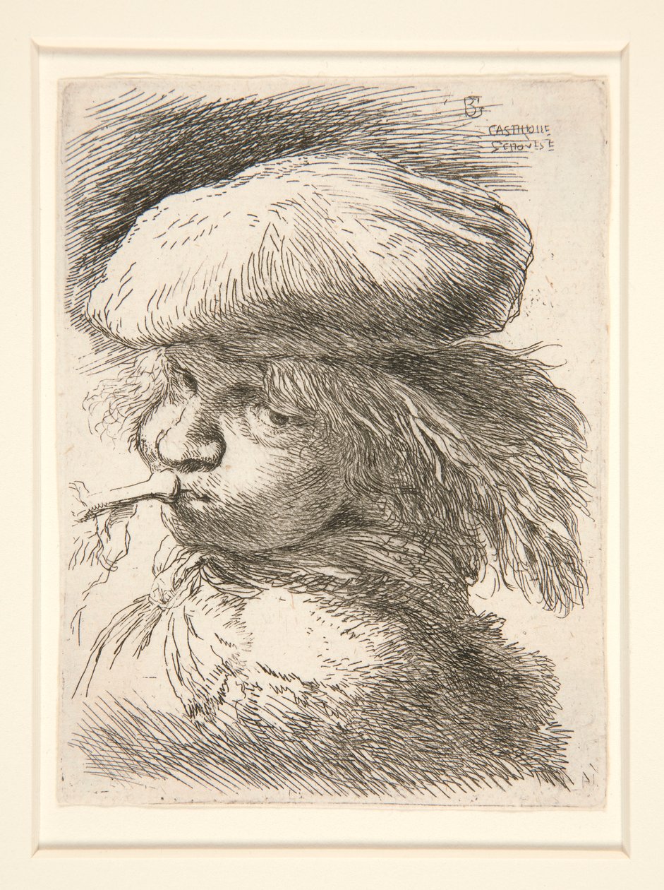 Fiatalember trombitafújó, a Les petites tetes d. sorozatból alkotó: Giovanni Benedetto Castiglione