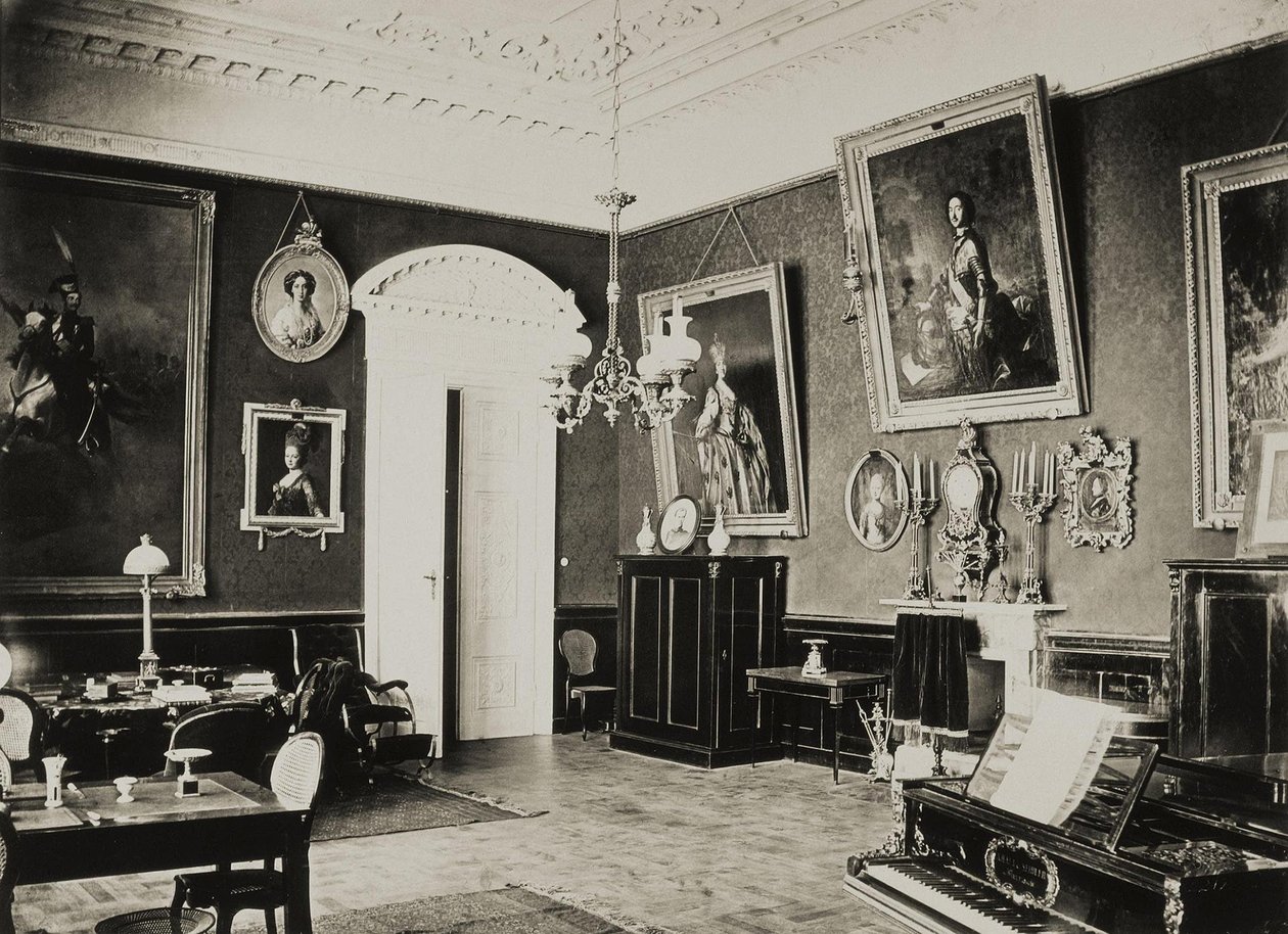 Paskevich rezidencia Gomelben. Piros nappali, 1860-as évek alkotó: Giovanni Bianchi