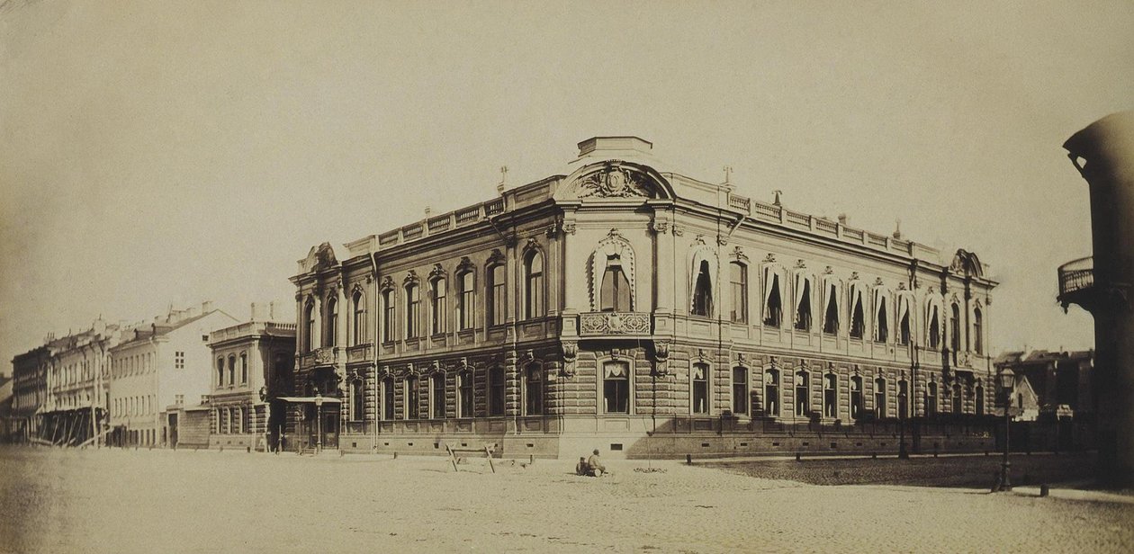 A Sztroganov-palota Szentpéterváron, 1860-as évek alkotó: Giovanni Bianchi