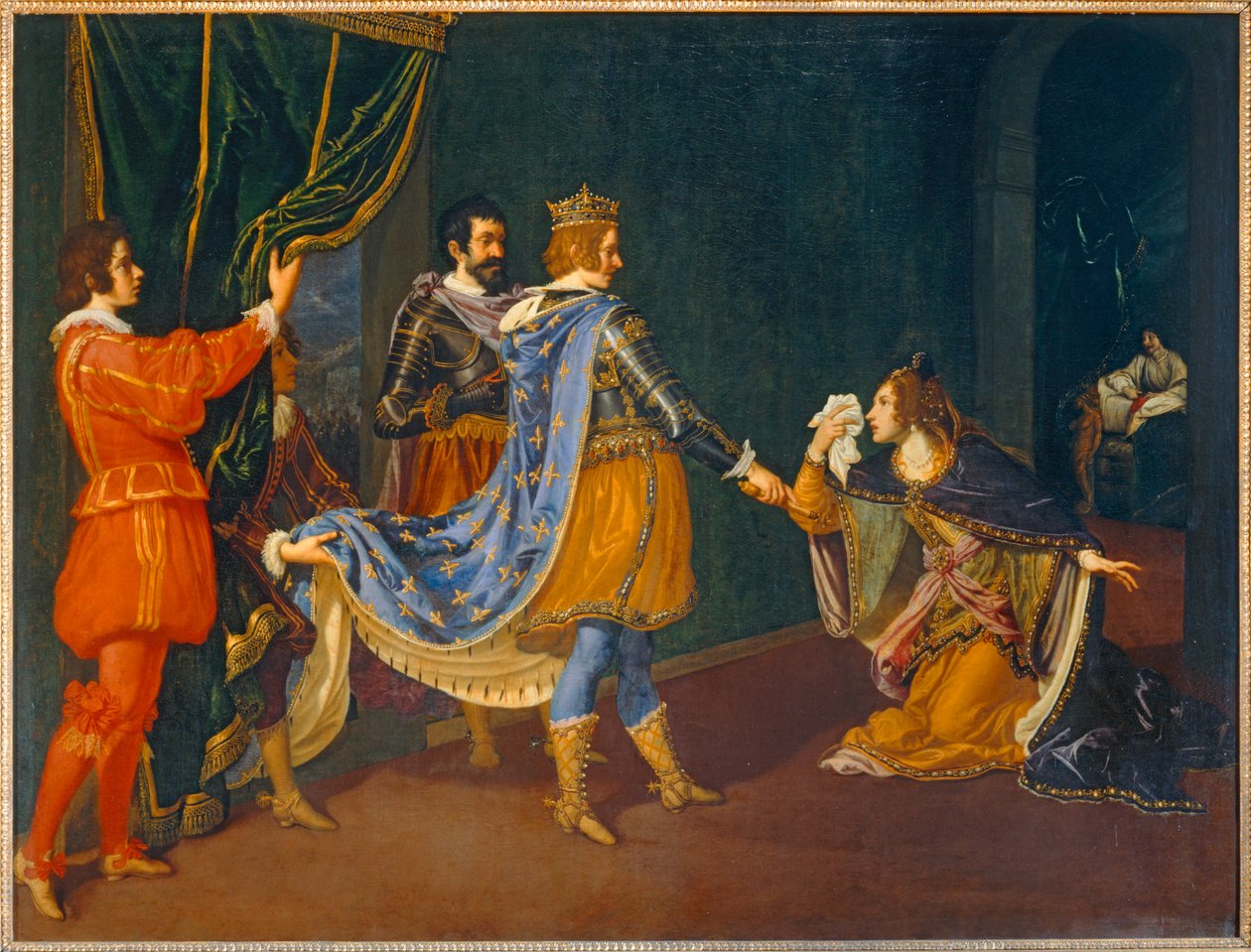 Aragóniai Izabella apja, Alfonz nápolyi király és férje, Giovanni Galeazzo Sforza milánói herceg nevében VIII. Károlyhoz folyamodik ... alkotó: Giovanni Biliverti