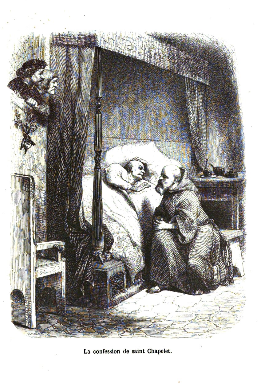 Dekameron - Első nap, 1. novella - Szent Rózsafüzér gyónása alkotó: Giovanni Boccaccio