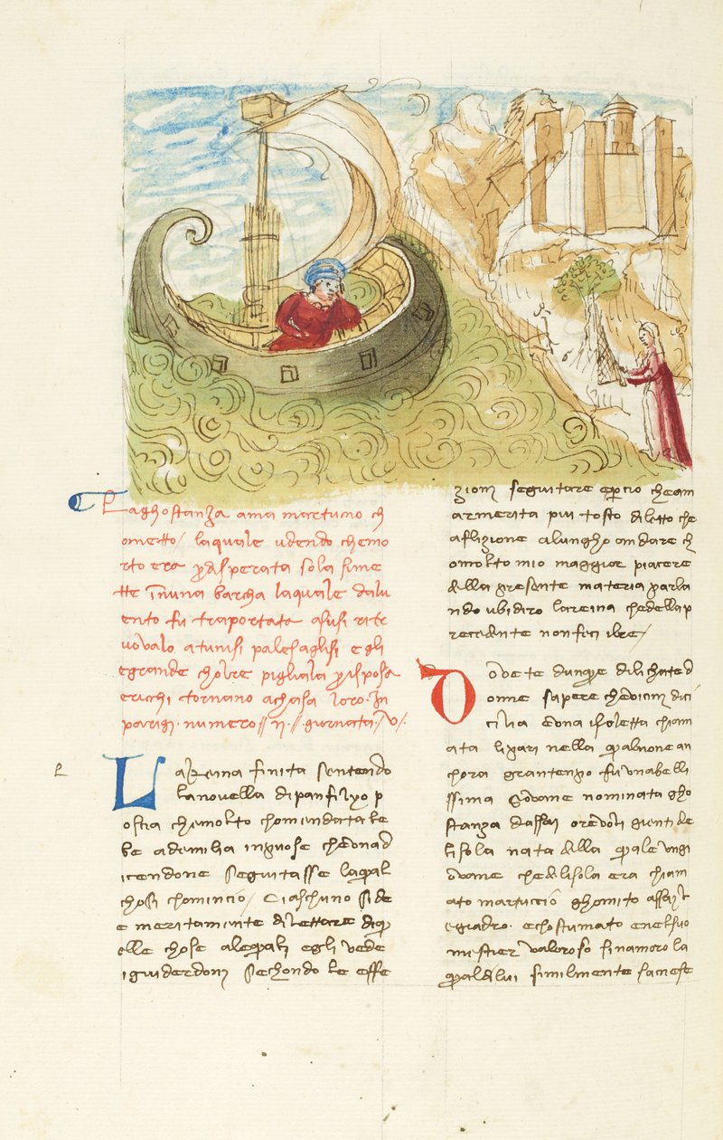 Décaméron, Au gré des flots - Gostanza megérkezése Sousse-ba, Ötödik nap, novella 2. alkotó: Giovanni Boccaccio