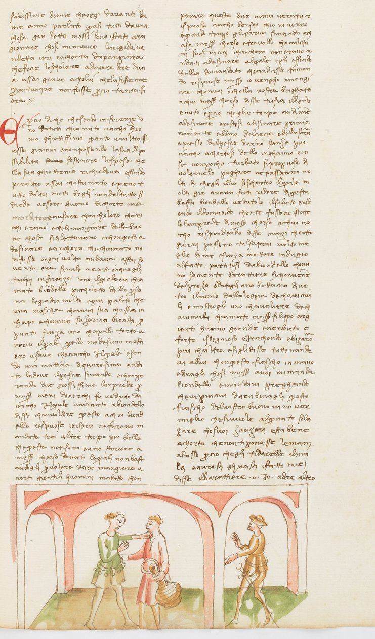 Dekameron, Blondel és Cochonneau - Ciacco bosszúja , Kilencedik nap, novella 8. alkotó: Giovanni Boccaccio