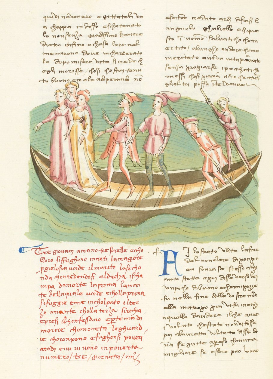 Dekameron, Entremetteur malgré lui - Ninette és testvérei vitorláznak , Negyedik nap, novella 3. alkotó: Giovanni Boccaccio