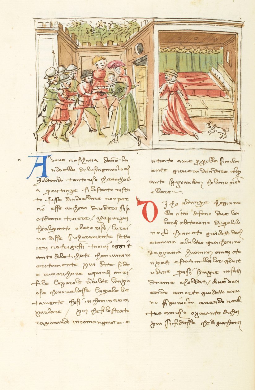 Dekameron, A diák - Ágnesa elrablása , Ötödik nap, novella 5. alkotó: Giovanni Boccaccio