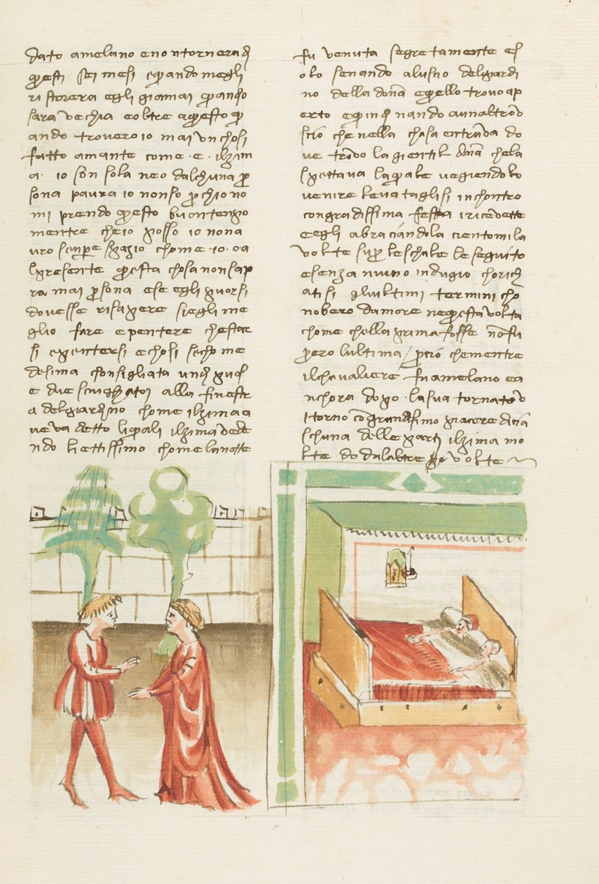 Dekameron, A szerelem és a véletlen játéka - Catella megcsalja férjét-Catellát becsapja Ricciardo, Harmadnap, novella 6. alkotó: Giovanni Boccaccio
