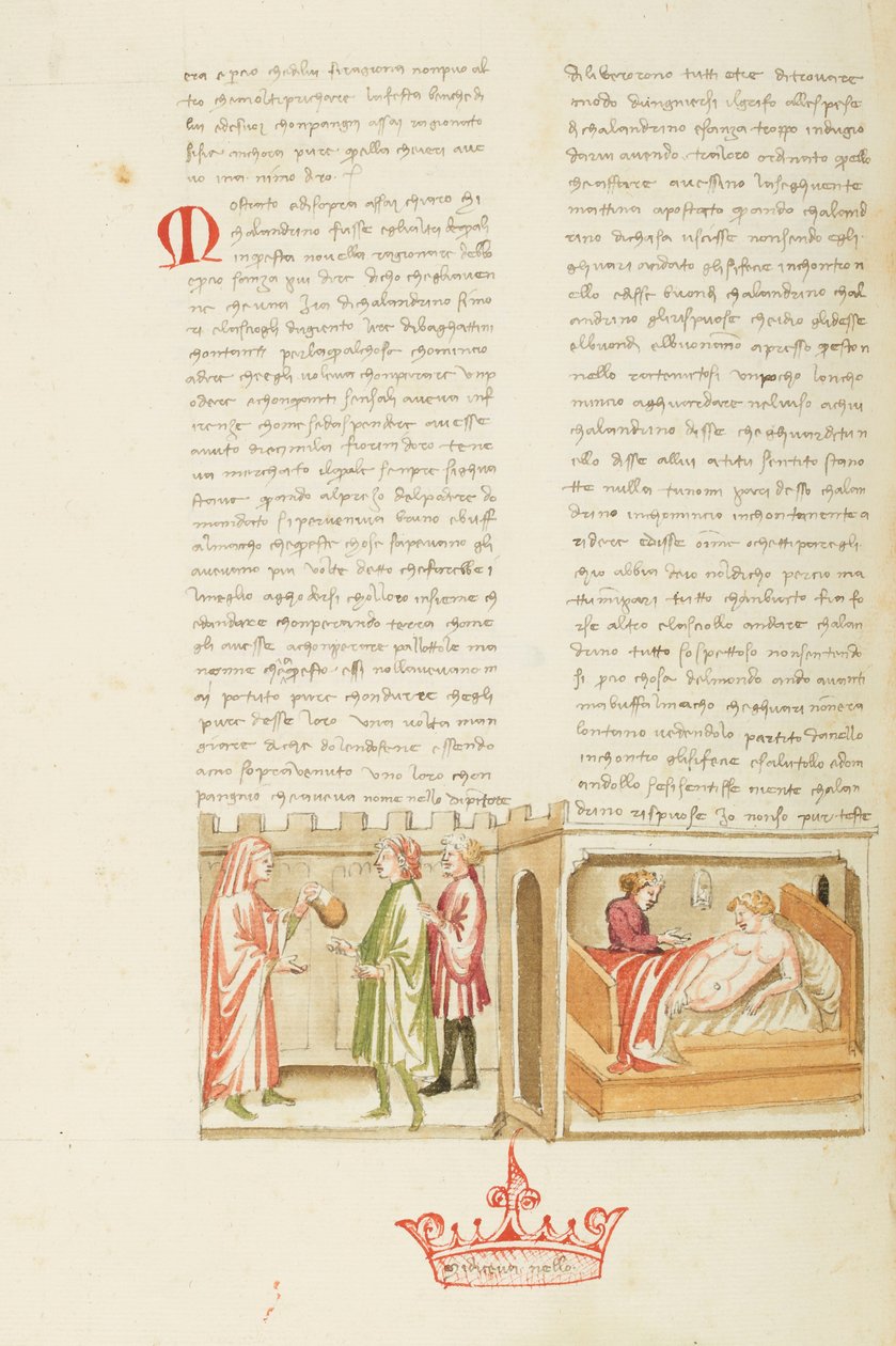 Dekameron, A képzeletbeli beteg - Calandrino, a képzeletbeli beteg, kilencedik nap, 3. novella alkotó: Giovanni Boccaccio