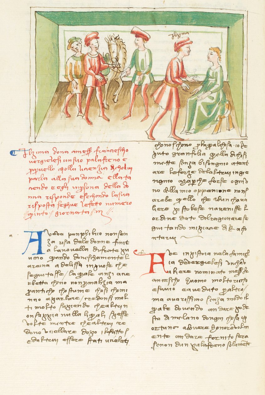 Dekameron, Le moyen de parvenir ; Zima beszél Francesco feleségével , Harmadik nap, novella 5. alkotó: Giovanni Boccaccio