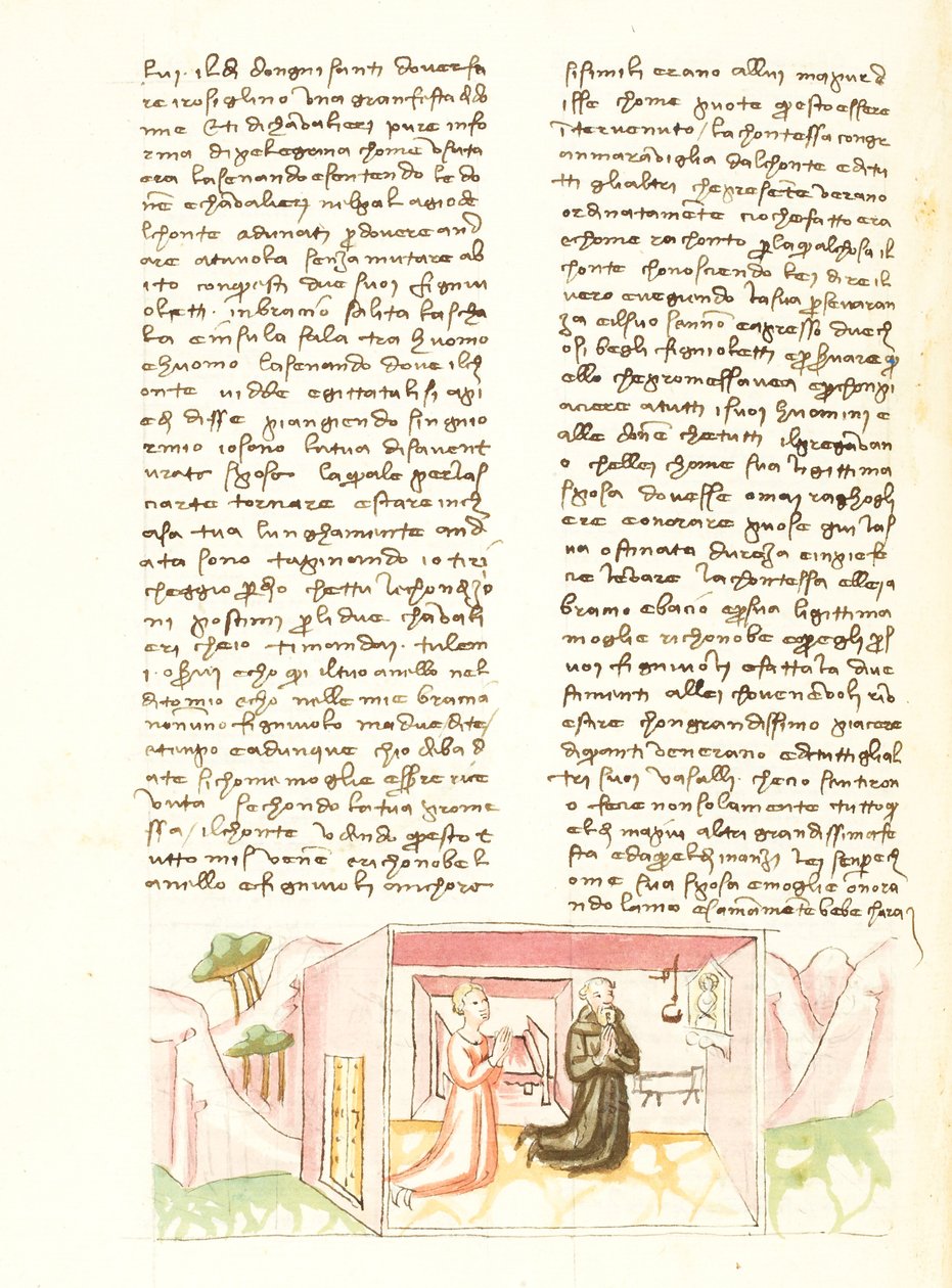Dekameron, Az indiszkrét ékszerek - Alibech és Rustico imádkozik , Harmadnap, novella 10. alkotó: Giovanni Boccaccio