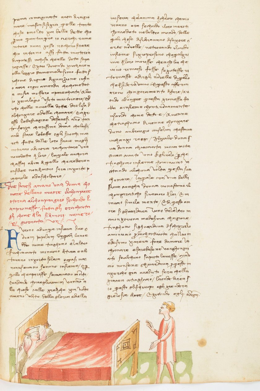 Dekameron, A víg feleségek - Meuccio di Tura látomása , Hetedik nap, novella 10. alkotó: Giovanni Boccaccio