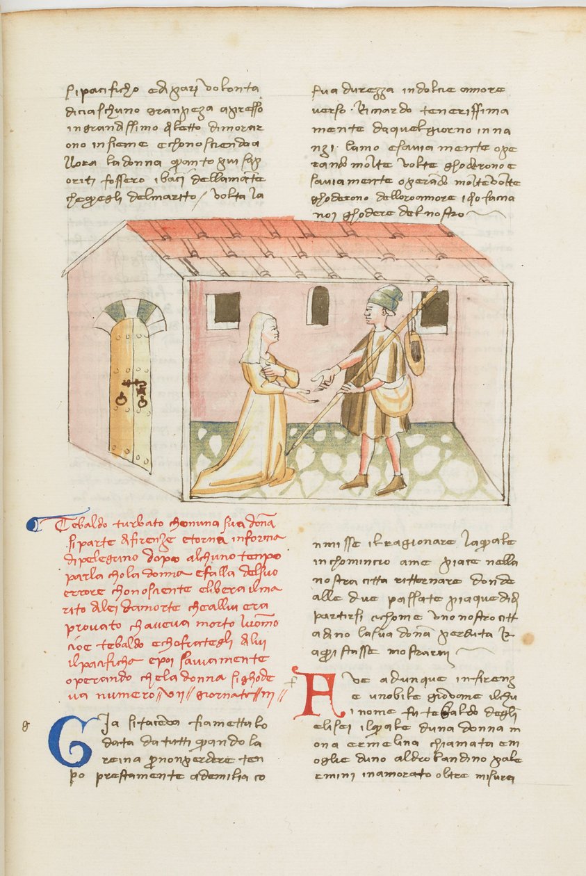 Dekameron, Az örmény intéző - Tedaldo degli Elisei álruhában újraegyesül Ermellinával, Ötödik nap, novella 7. alkotó: Giovanni Boccaccio