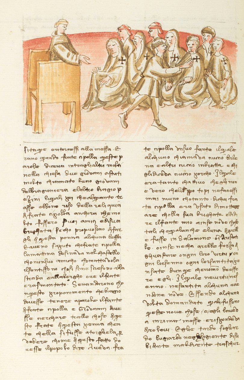 Dekameron, Ciboule testvér ékesszólása: Cipolla becsapja a híveket, Hatodik nap, novella 10. alkotó: Giovanni Boccaccio