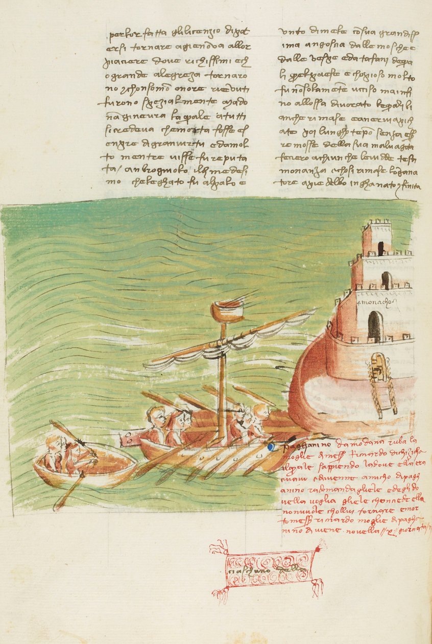 Dekameron, Ne erőltesd a tehetségedet - Bartolomea Gualandi elrablása , Második nap, novella 10. alkotó: Giovanni Boccaccio