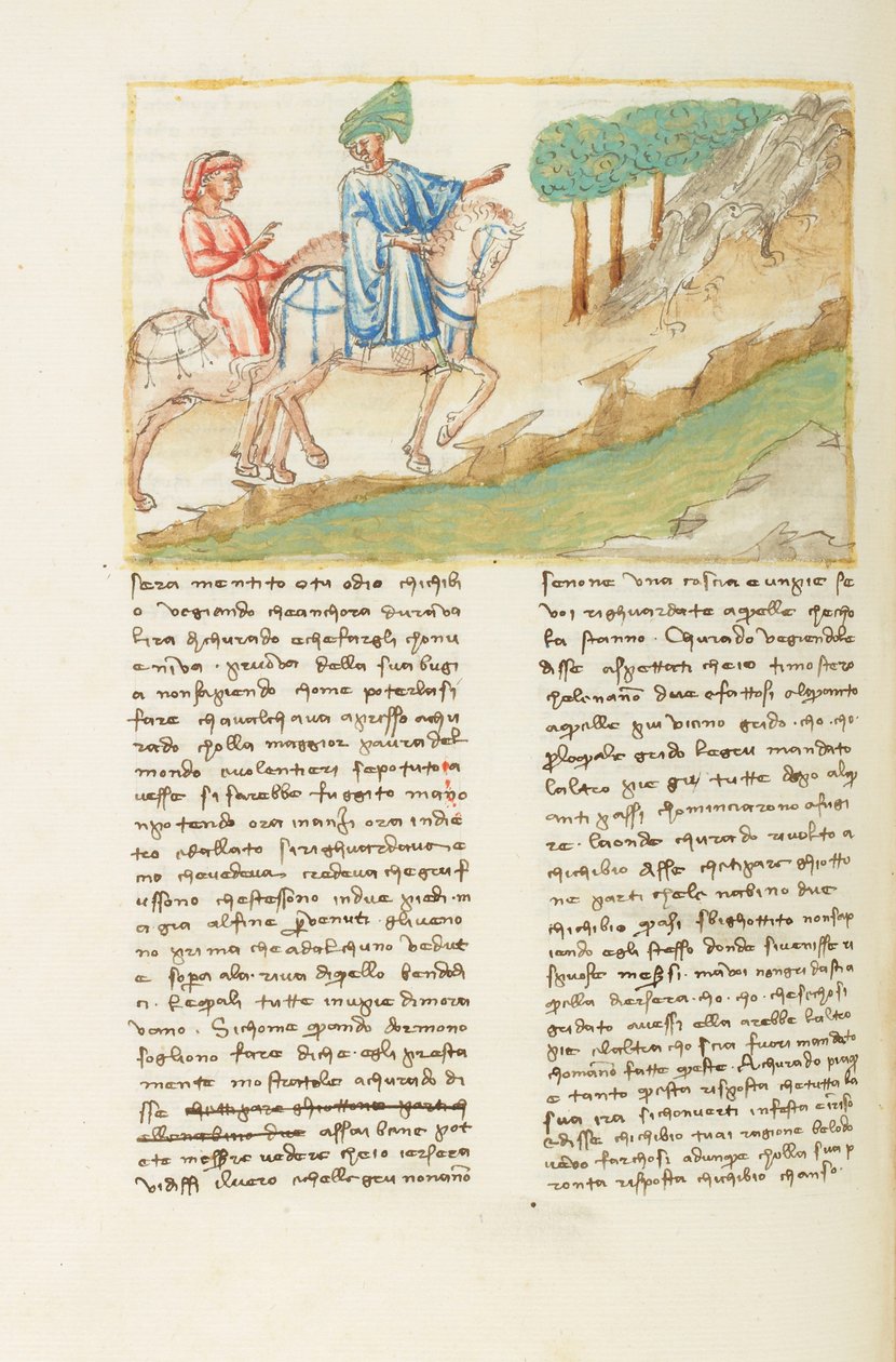 Dekameron, Hogy az igaz barát édes dolog - Chichibio, Currado és a darvak, Hatodik nap, novella 4. alkotó: Giovanni Boccaccio