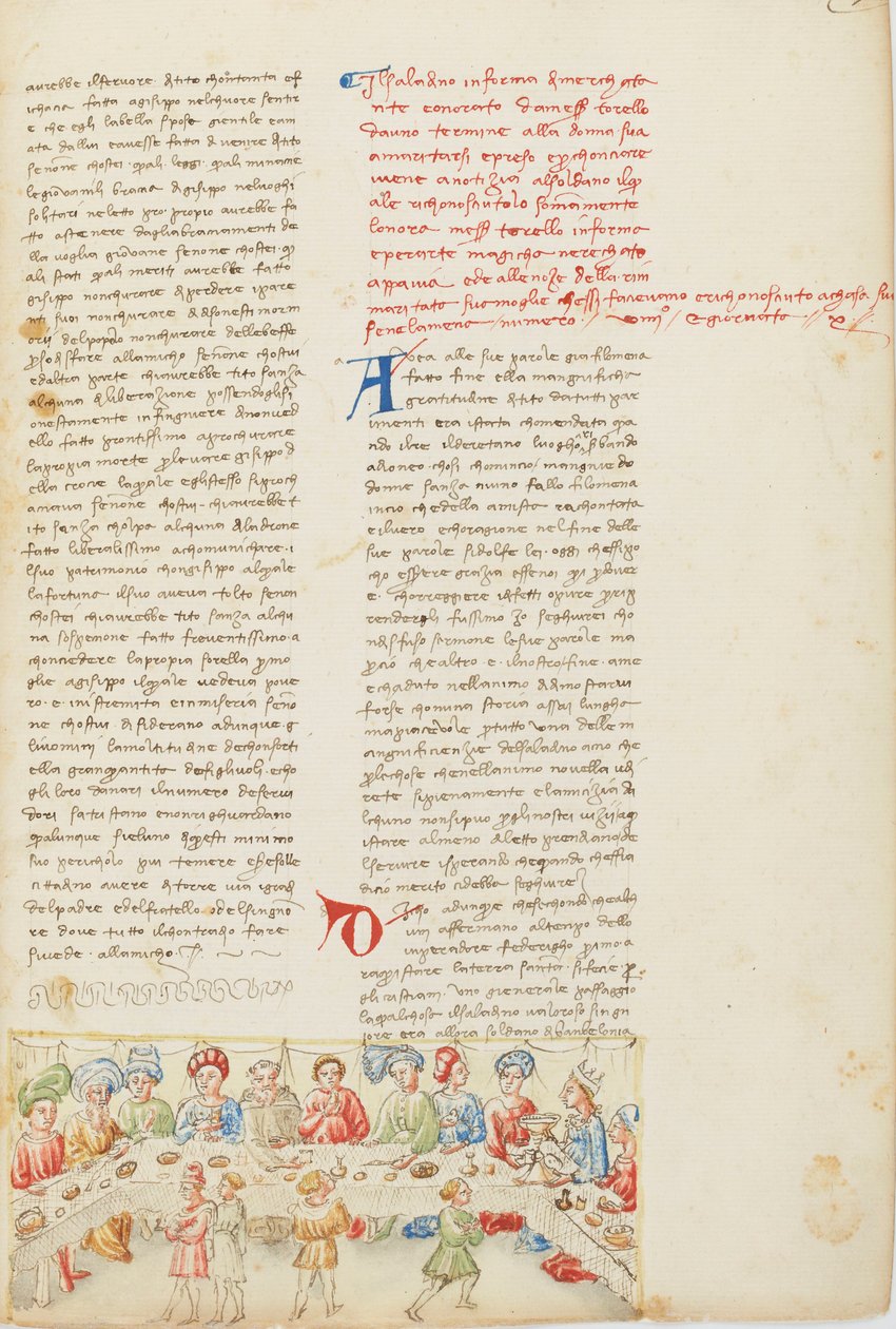 Dekameron, Visszatérés a levegőben; Torello di Stra és Adalieta újra találkoznak, Tizedik nap, novella 9. alkotó: Giovanni Boccaccio