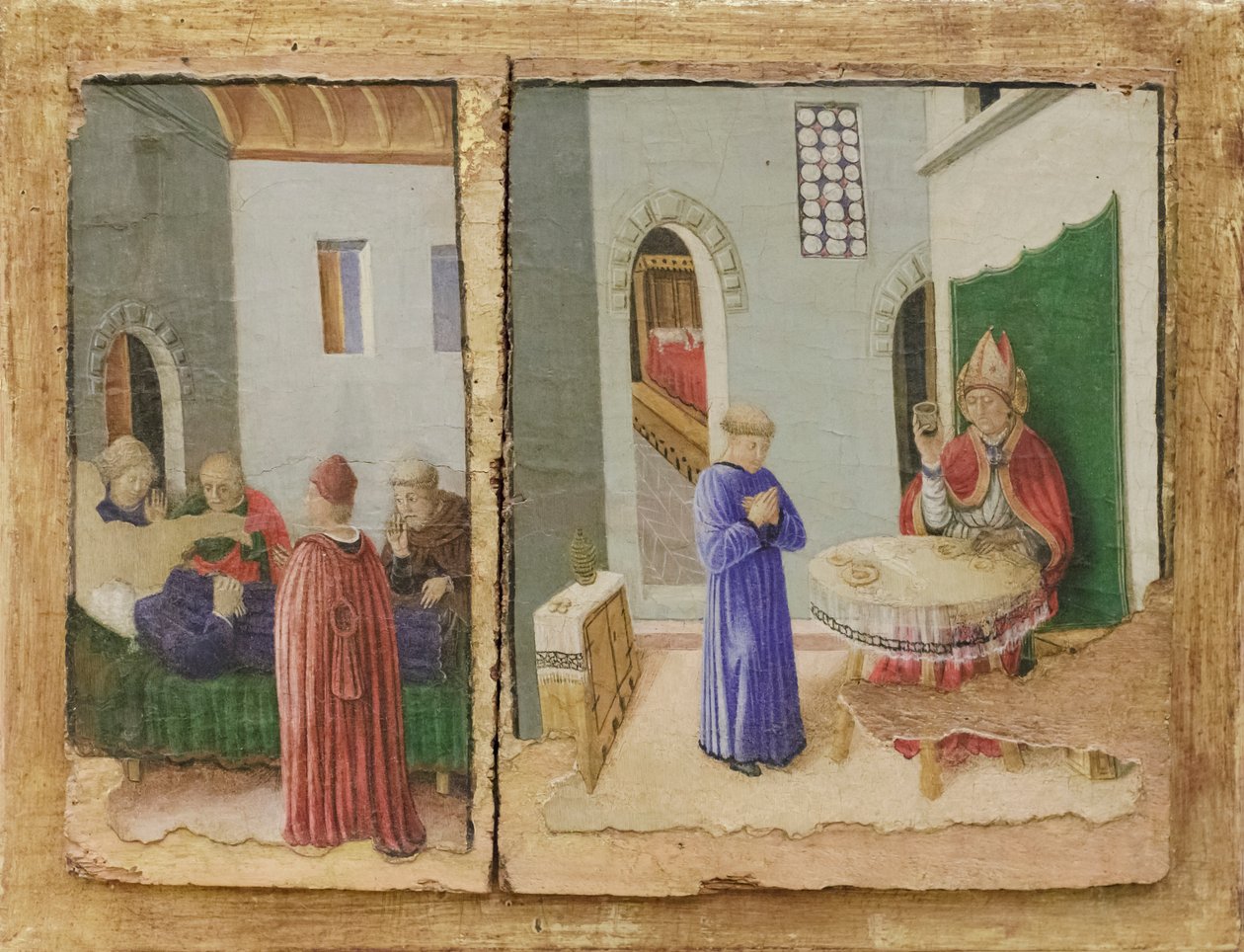 San Savino története, a szent megmérgezése és Vindemio halála alkotó: Giovanni Boccati or Boccatto