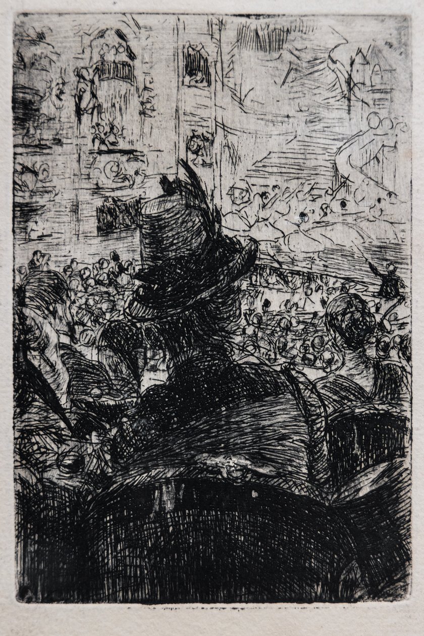 A párizsi Operában, 1880 körül (csíkos papíron) alkotó: Giovanni Boldini