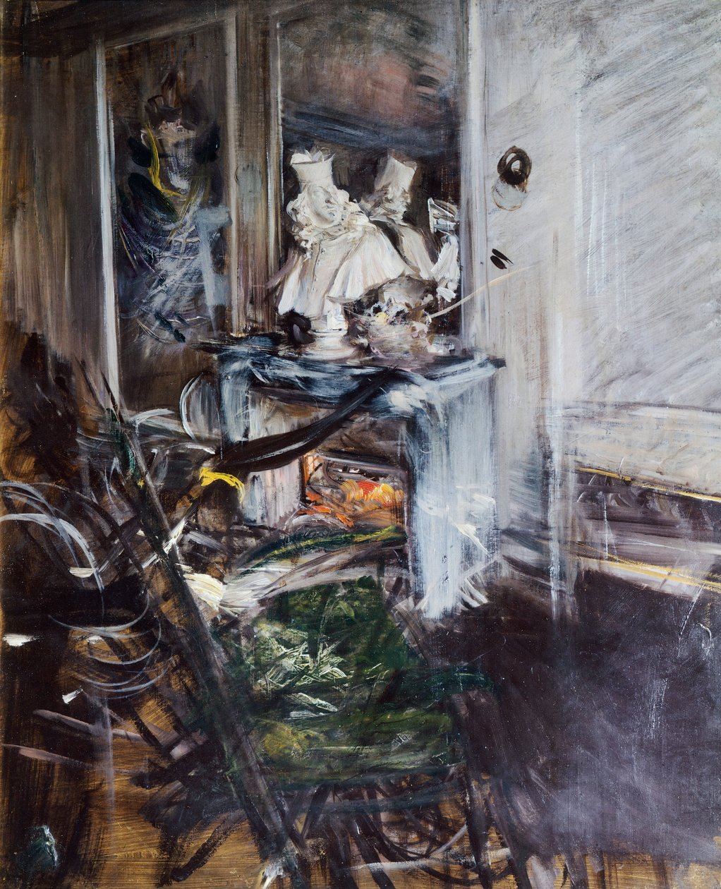Bernini bíboros a festőszobában, Giovanni Boldini (1842-1931), olaj, vászon, 53x46 cm alkotó: Giovanni Boldini