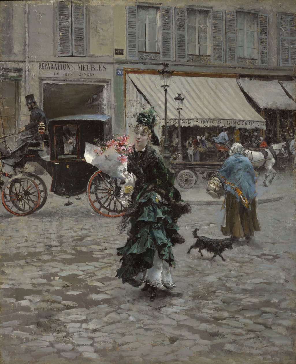 Átkelés az utcán, 1873-75 alkotó: Giovanni Boldini