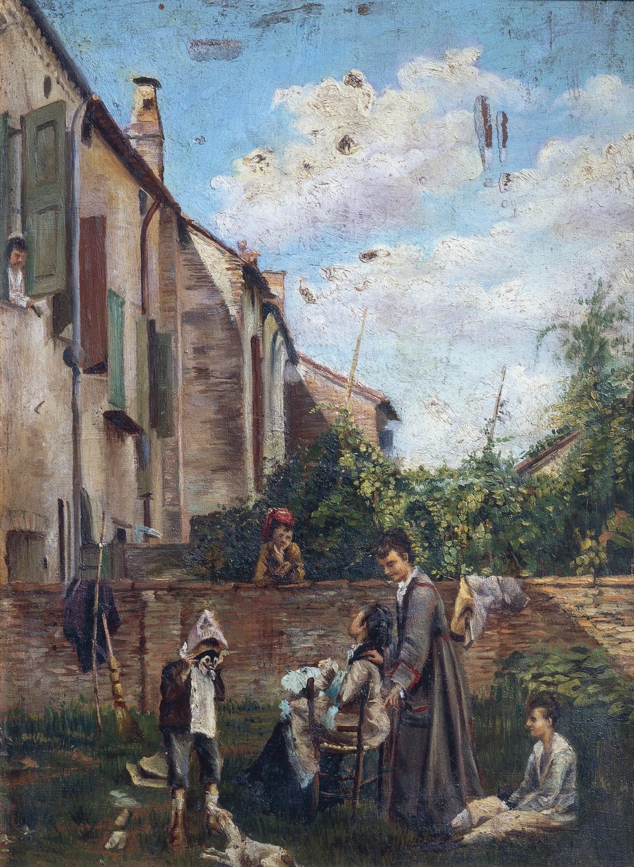 Olaszország, Ferrara, Az Atyaház udvara alkotó: Giovanni Boldini