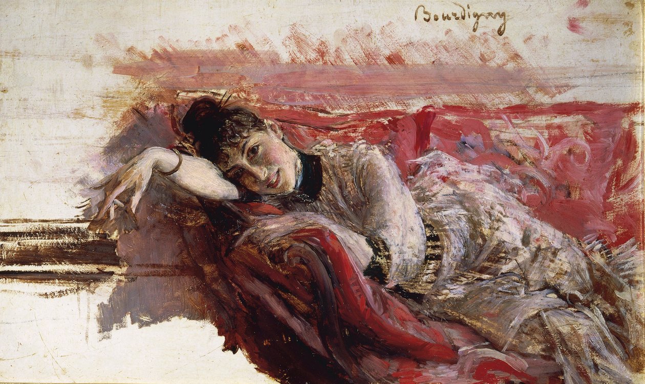 Olaszország, Firenze, Alaide Banti portréja alkotó: Giovanni Boldini