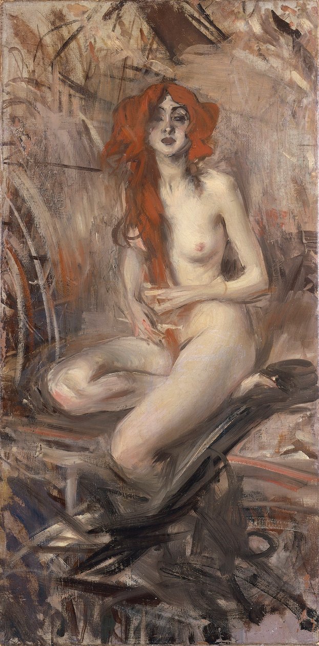 Olaszország, Fiatal akt (festmény) alkotó: Giovanni Boldini