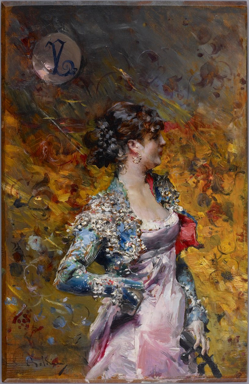 Hölgy gitárral alkotó: Giovanni Boldini