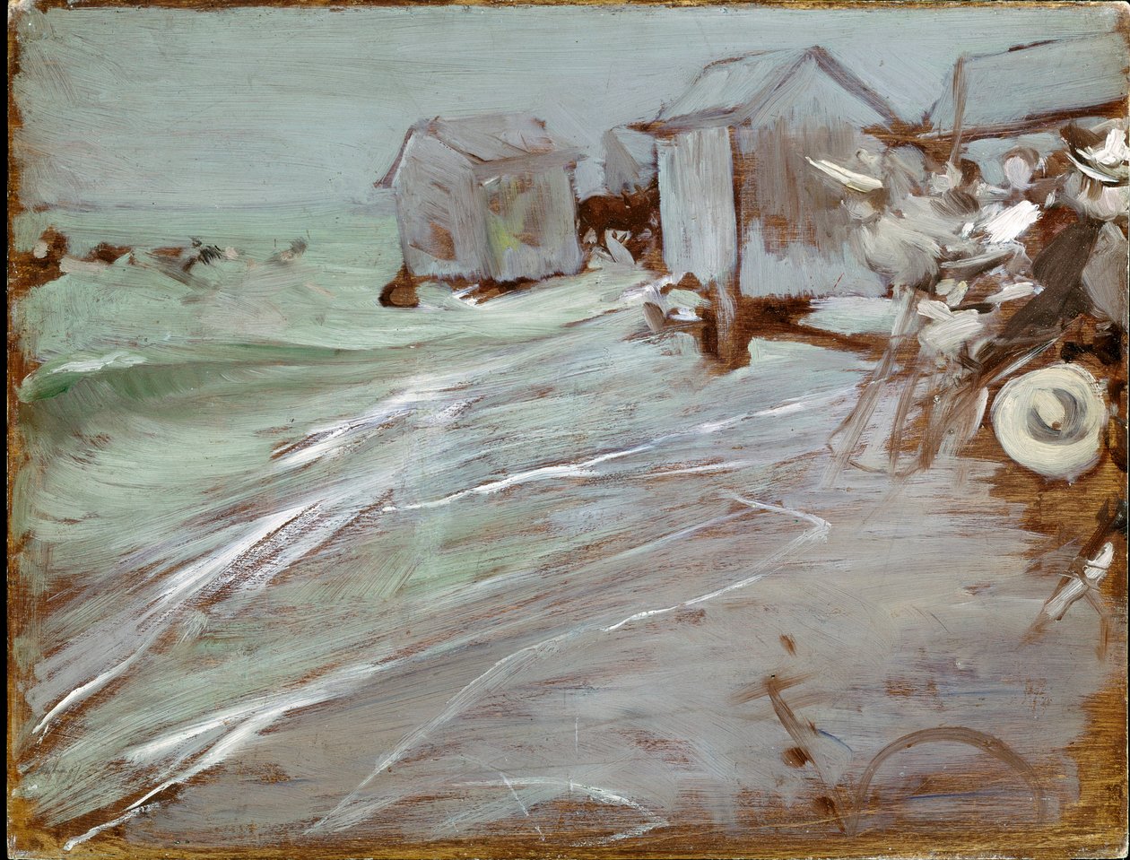 Giovanni Boldini (1842-1931) Ostend Beach festménye Dim. 27x35 cm Bologna, magángyűjtemény alkotó: Giovanni Boldini