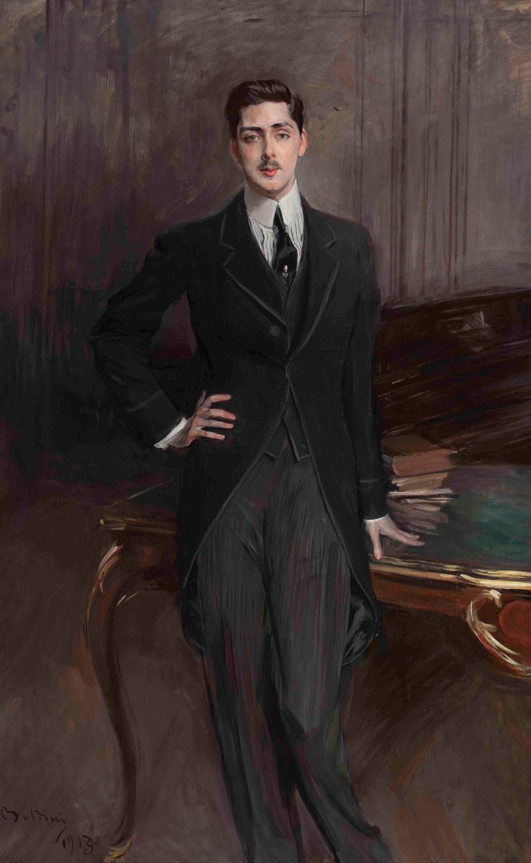 Szergej Platonovics Zubov gróf portréja 1881-1964, 1913. alkotó: Giovanni Boldini