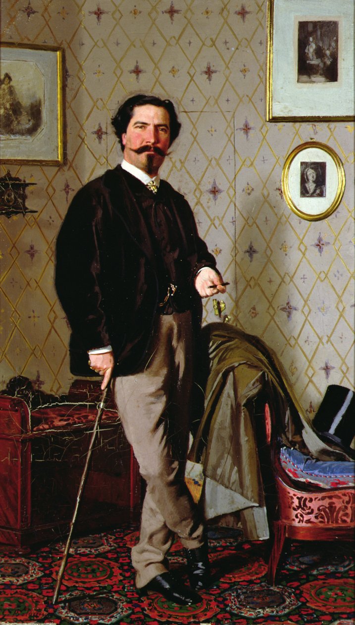 Cristiano Banti (1824-1904) portréja (olaj, vászon) alkotó: Giovanni Boldini