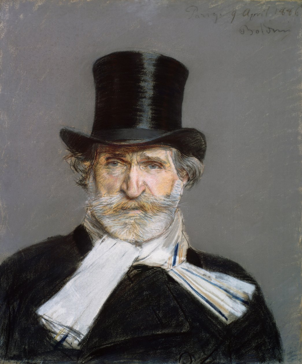 Giuseppe Verdi portréja, 1886 alkotó: Giovanni Boldini
