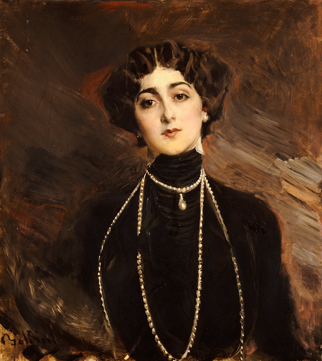 Lina Cavalieri portréja, 1901 körül alkotó: Giovanni Boldini