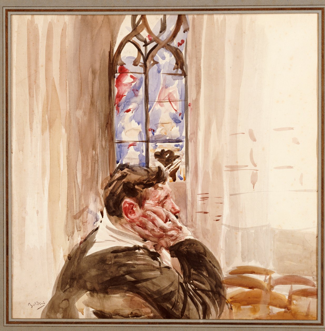 Egy ember portréja a templomban, 1900 alkotó: Giovanni Boldini
