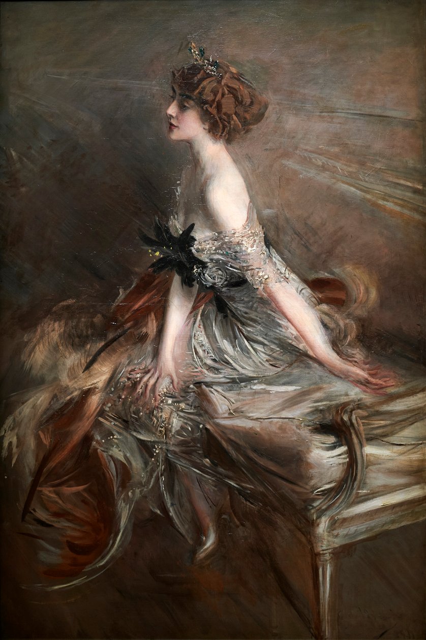 Marthe-Lucile Bibesco hercegnő portréja alkotó: Giovanni Boldini