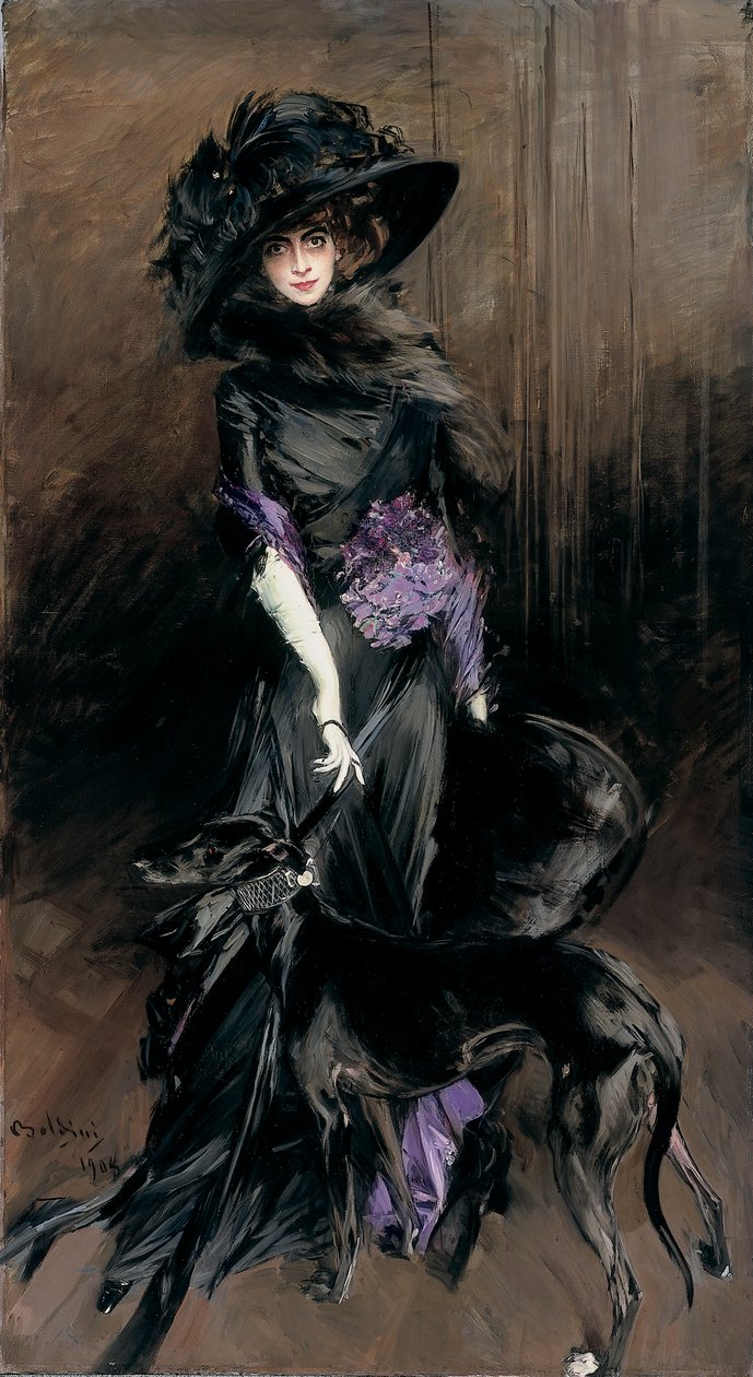 Marchesa Luisa Casati portréja agárral alkotó: Giovanni Boldini