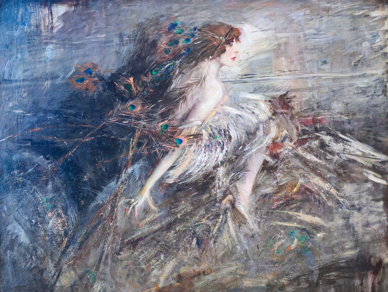 Casati márkiné portréja pávatollas alkotó: Giovanni Boldini