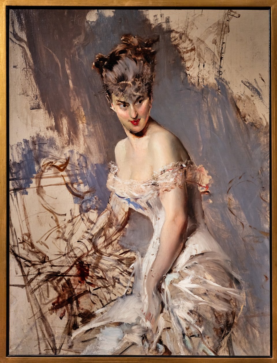 Alice Regnault színésznő portréja alkotó: Giovanni Boldini