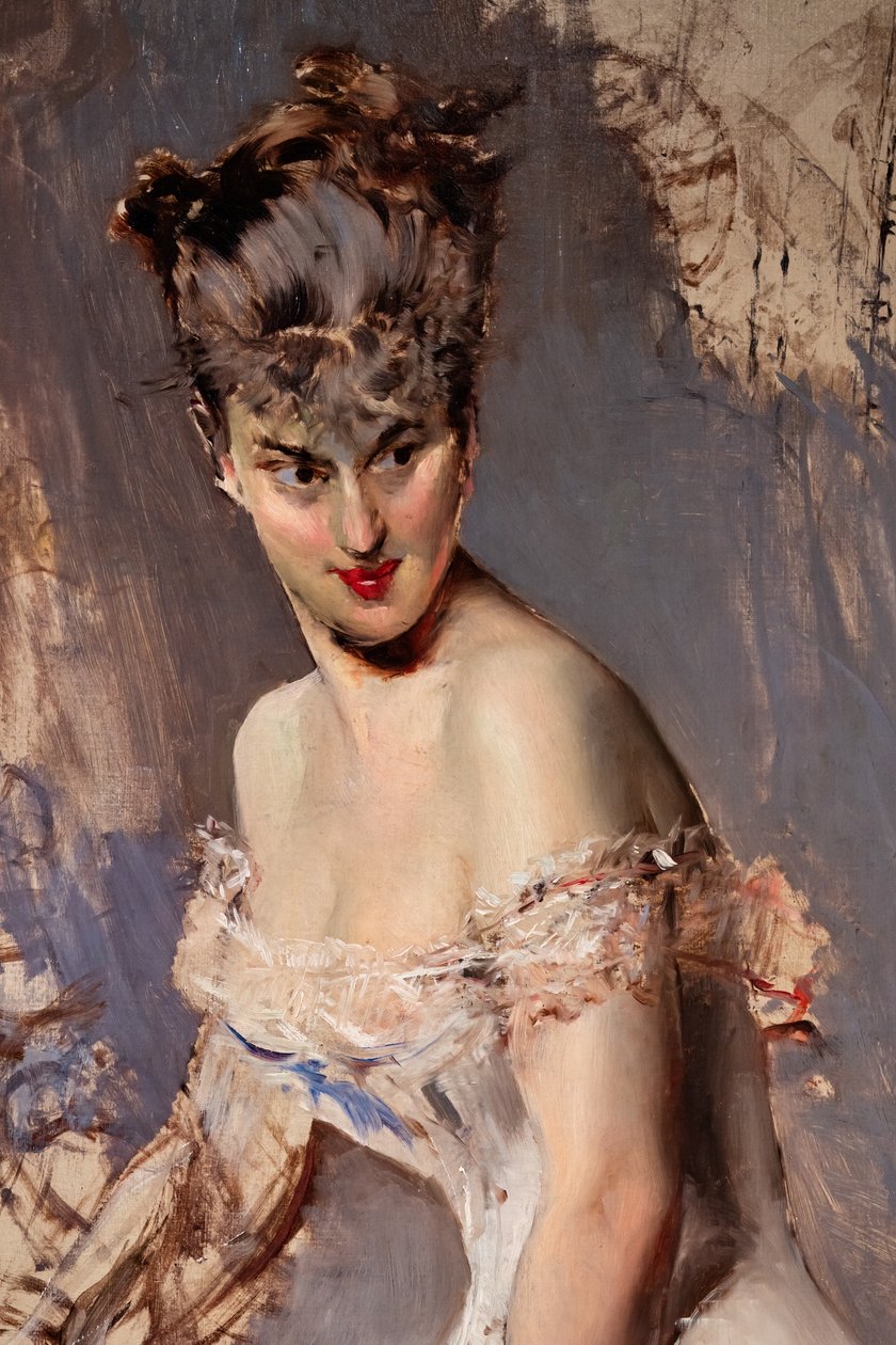 Alice Regnault színésznő portréja, részlet alkotó: Giovanni Boldini