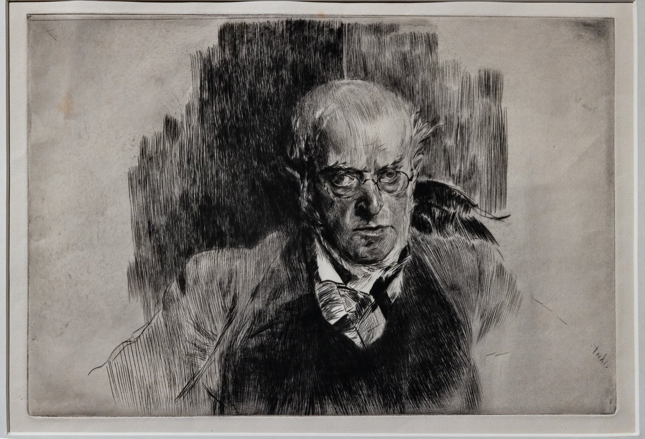 Adolph Menzel festő portréja alkotó: Giovanni Boldini