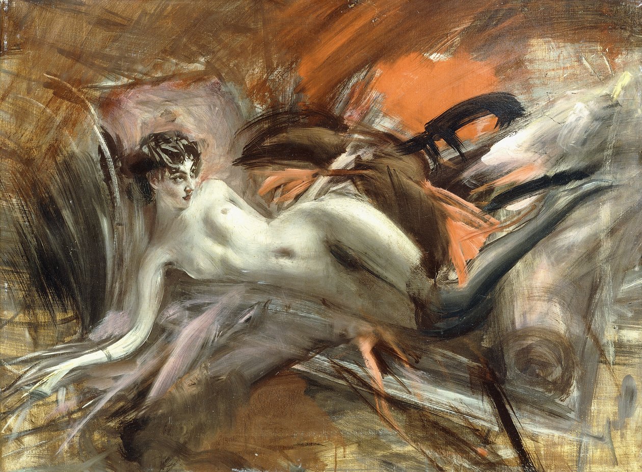 fekvő akt, alkotó: Giovanni Boldini
