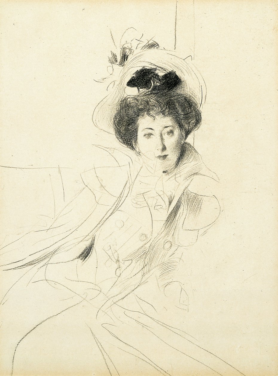 Tanulmány a Niscemi hercegnőről alkotó: Giovanni Boldini
