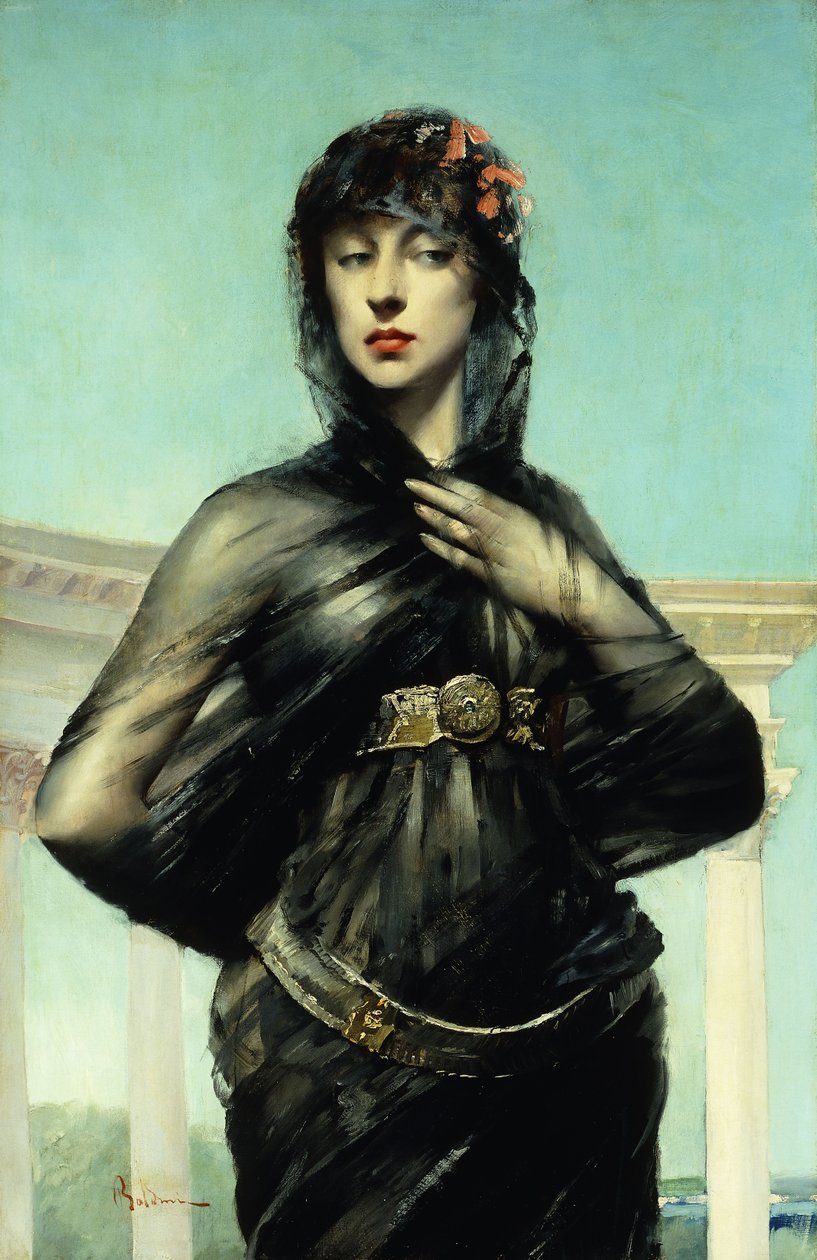 A fekete fátyol, alkotó: Giovanni Boldini