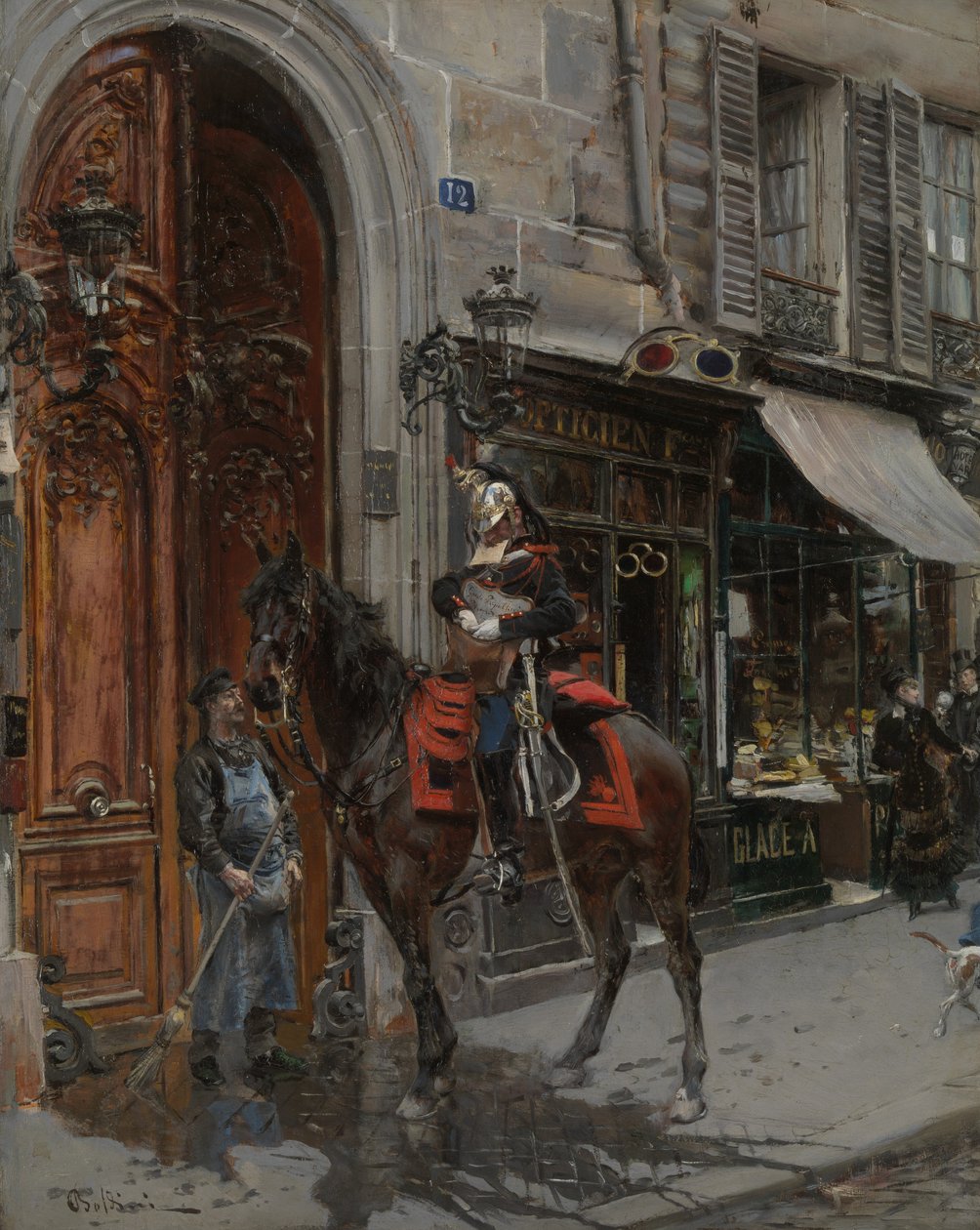 A feladó szállító, 1879. alkotó: Giovanni Boldini