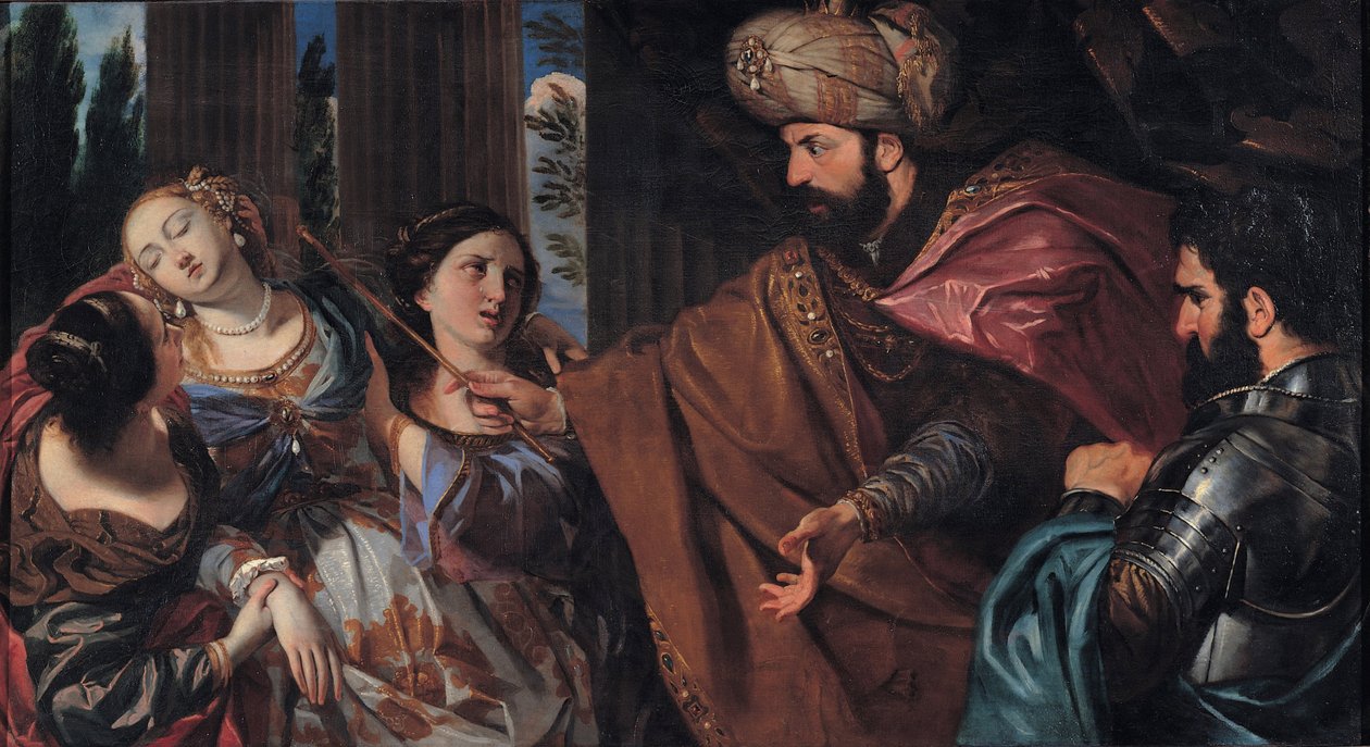 Eszter Ahasvérus előtt, 1660 és 1670 között alkotó: Giovanni Bonatti