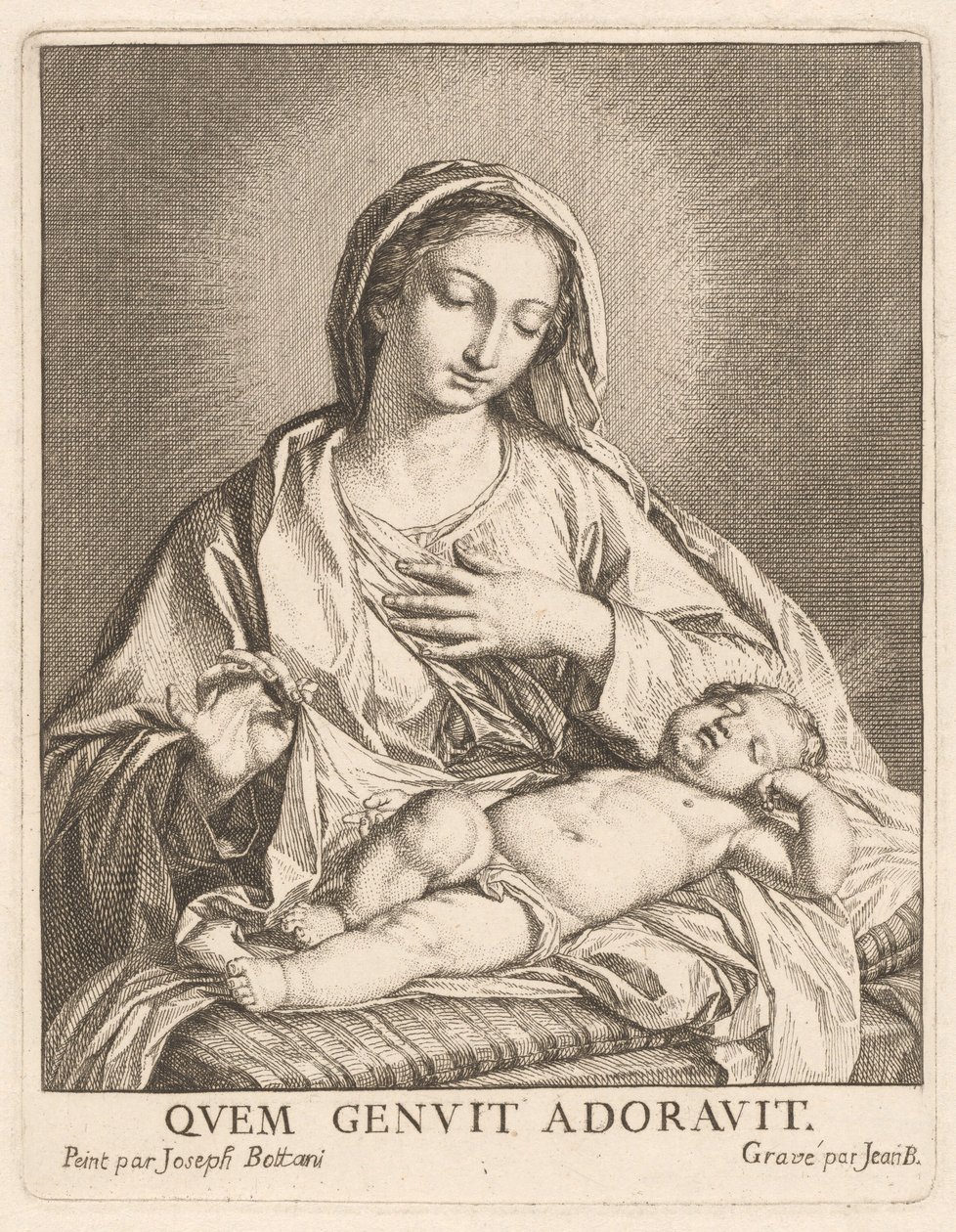 A Szűz és alvó gyermek alkotó: Giovanni Bottani, after Giuseppe Bottani