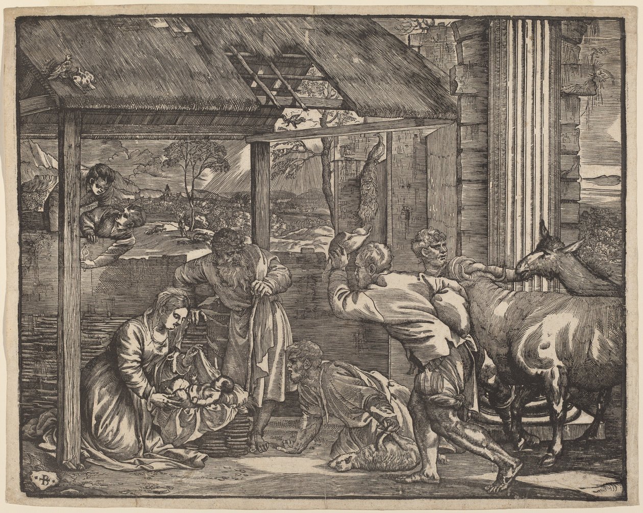 A Pásztorok imádata alkotó: Giovanni Britto after Titian