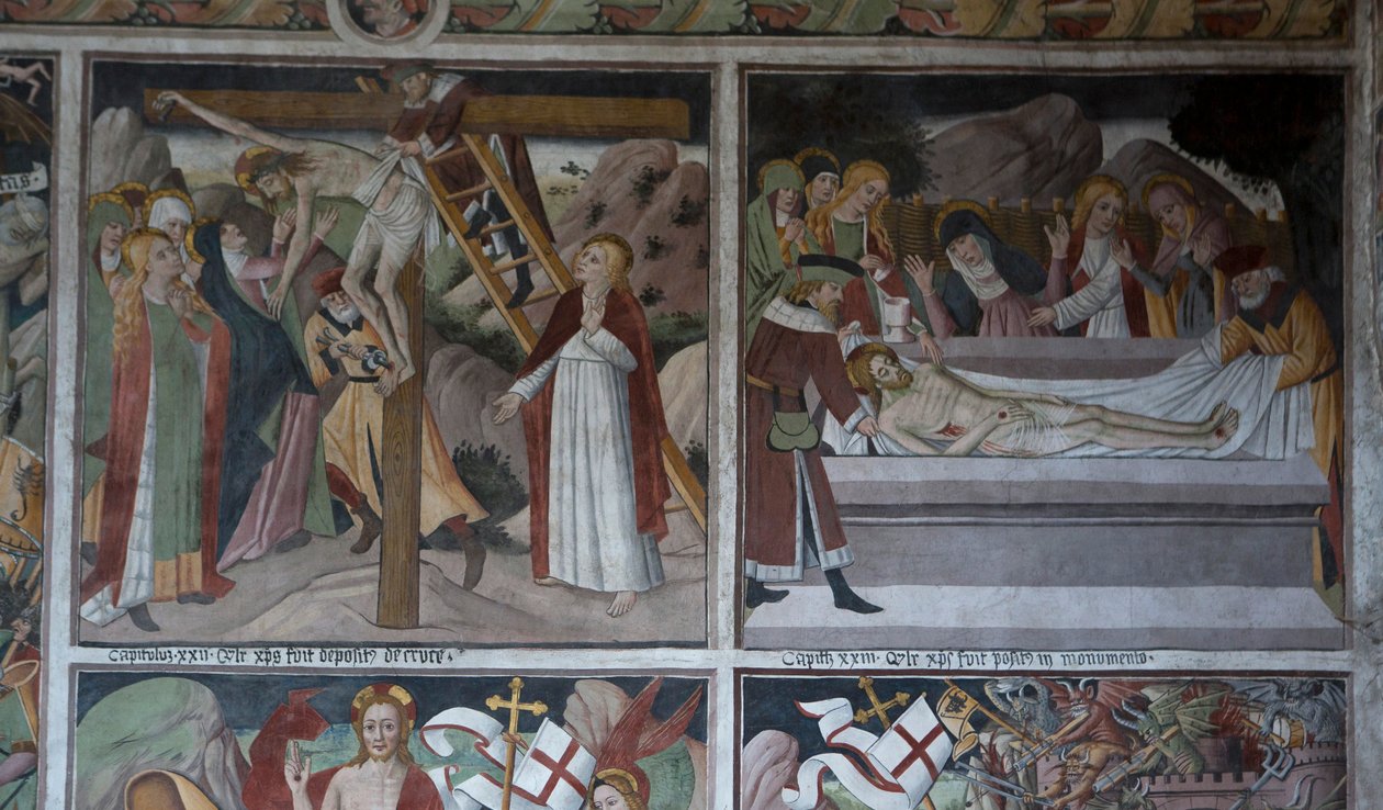 Jelenetek Krisztus szenvedéséből, 1492 körül (freskó) alkotó: Giovanni Canavesio