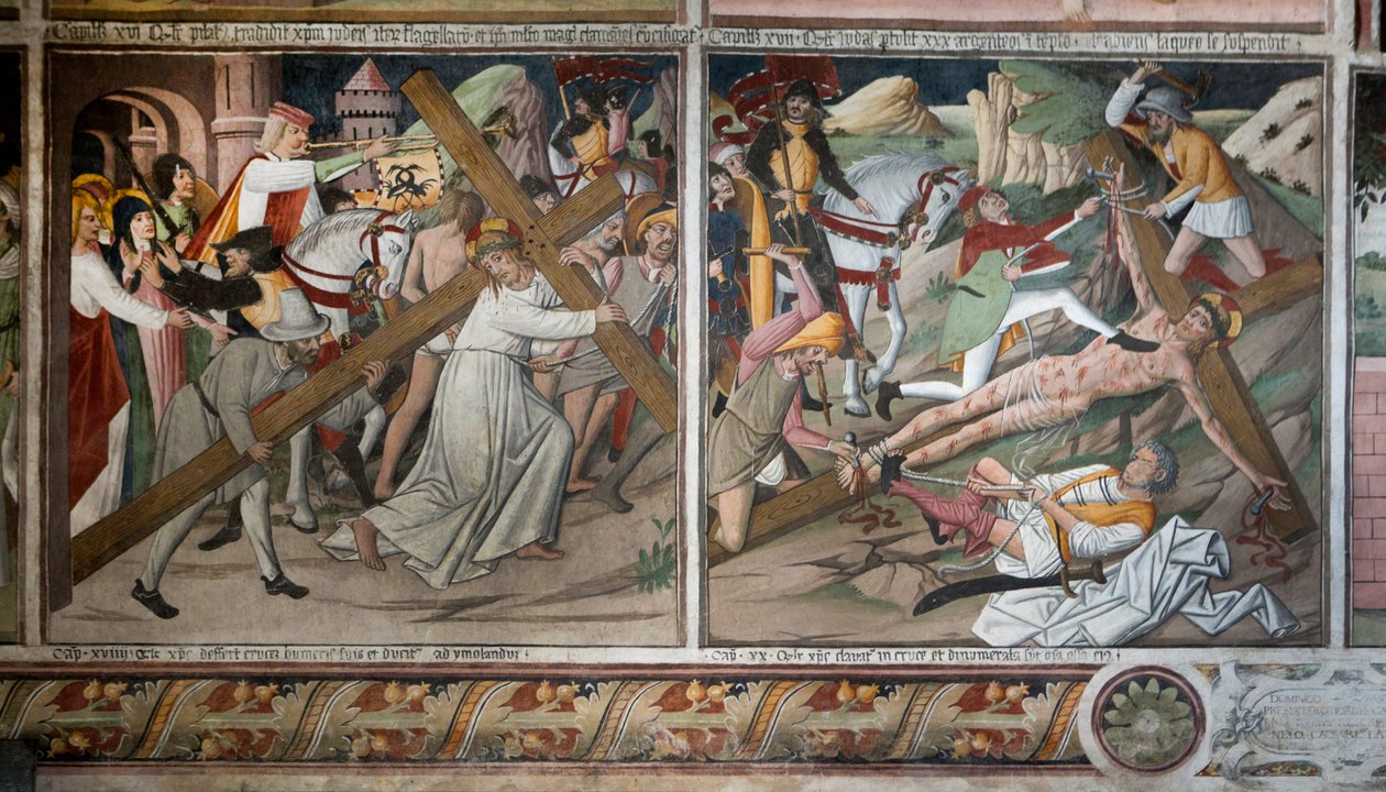 Jelenetek Krisztus szenvedéséből, 1942 körül (freskó) alkotó: Giovanni Canavesio